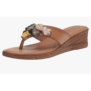 Tuscany Women's Giordana Wedge Sandal 1 1/4" wedge heel Size 7 Made In Italy